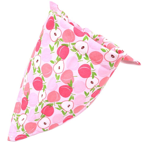 Fruit Print Pet Dog Bandana Small Dog Cat Scarf Adjustable Cotton Dog Puppy Bandanas Bibs Summer Pet Dog  Grooming Accessories