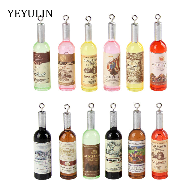 Wine Bottle Charms For Bracelets or Pendants for Necklaces